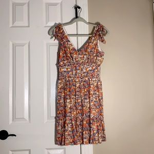 Size small abstract print sundress - worn once - gypsies and moondust